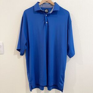 FootJoy Polo Shirt Mens Sz XL‎ Blue Short Sleeve Office Business Casual Golf
